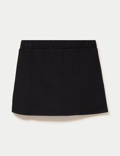 Jupe-short courte en maille noir femme