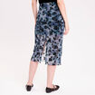 Jupe droite longue doubl&eacute;e polyester gris femme