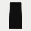 Jupe ajust&eacute;e longueur 3/4 noir femme