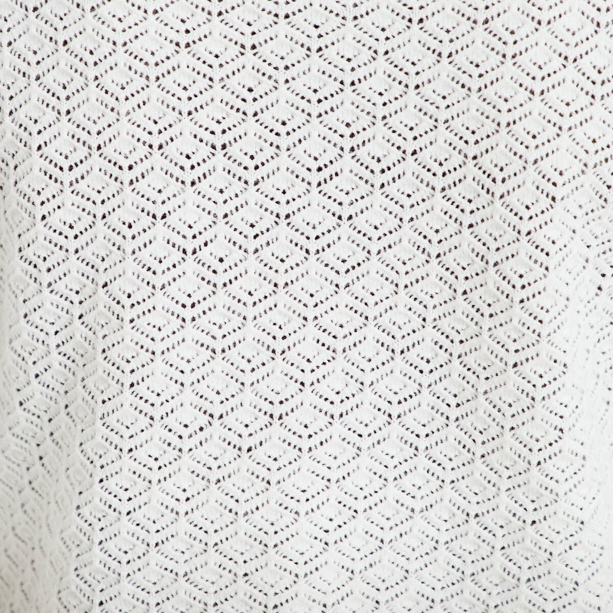 Gilet ajour&eacute; manches longues dentelle ecru femme