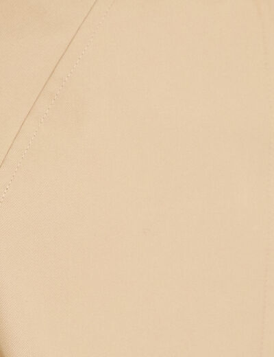 Veste courte boutonn&eacute;e doublure vichy beige femme
