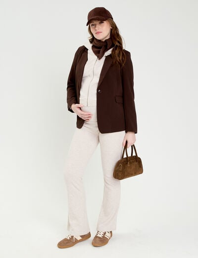 Veste esprit blazer marron fonc&eacute; femme