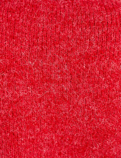 Pull manches courtes rouge femme