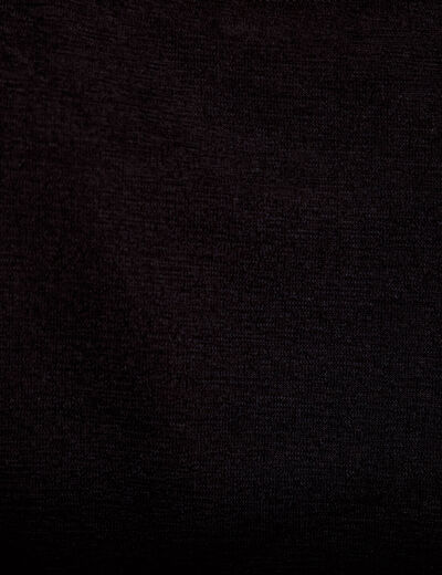 D&eacute;bardeur col rond aspect dentelle noir femme