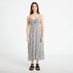 Robe longue d&eacute;collet&eacute; &agrave; fines bretelles blanc femme