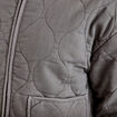 Veste matelass&eacute;e zipp&eacute;e gris clair femme