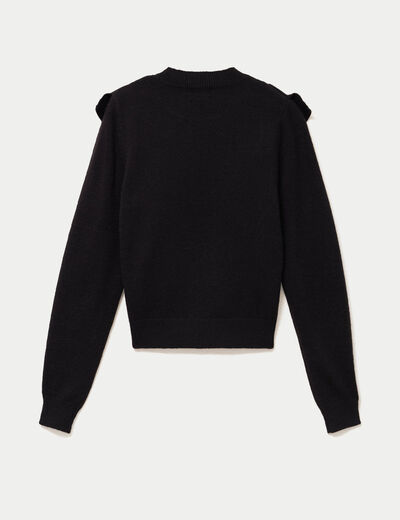 Pull manches longues noir femme