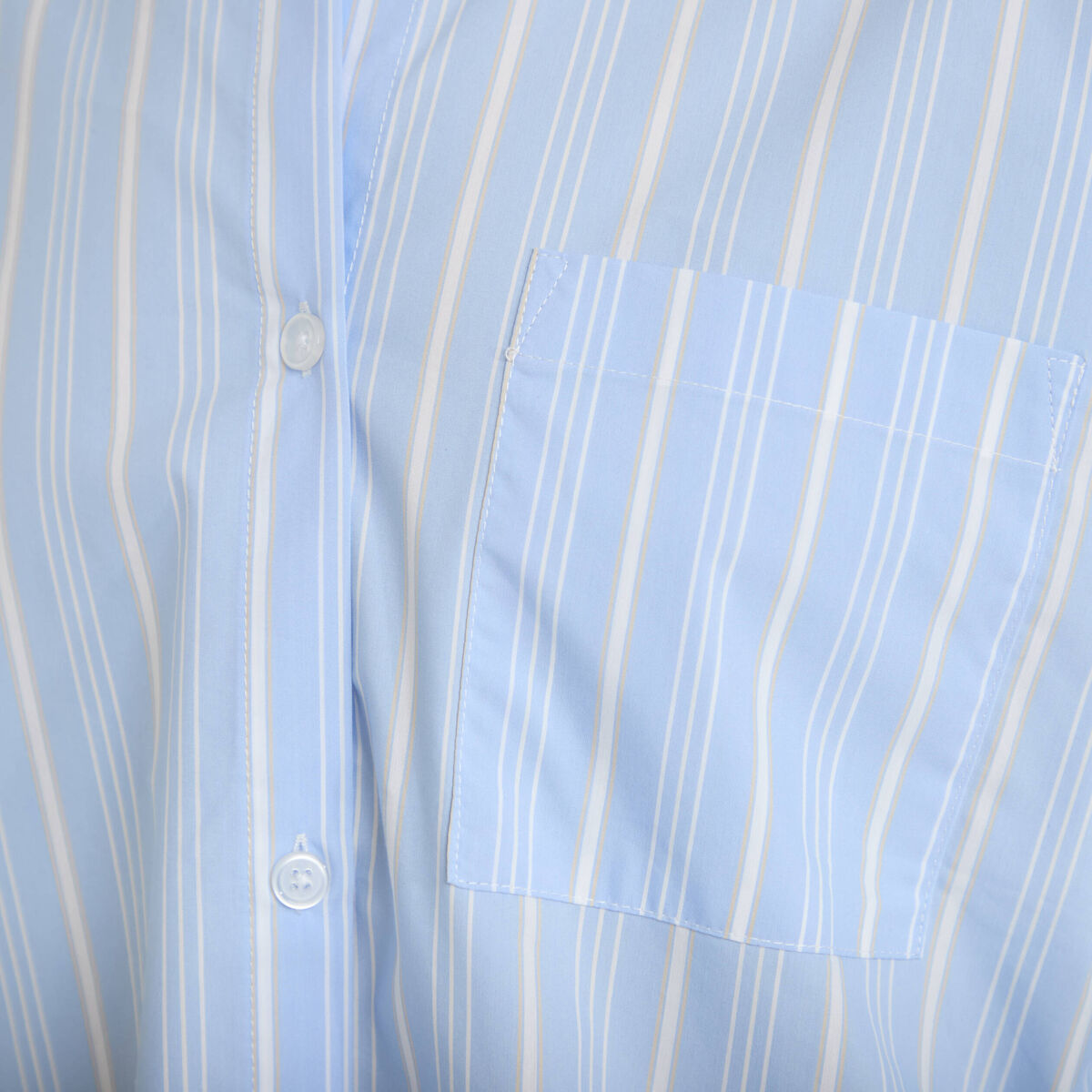 Chemise oversize col classique bleu ciel femme