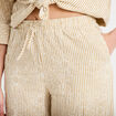 Pantalon large taille standard beige moyen femme
