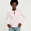 Blouse manches longues rose clair femme