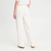 Pantalon city large ecru femme