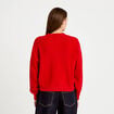 Pull col rond rouge femme