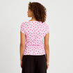 Top pliss&eacute; col bardot sans manches rose clair femme