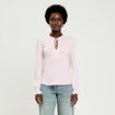 Blouse manches longues rose clair femme