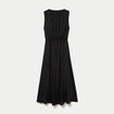 Robe longue &eacute;vas&eacute;e sans manches noir femme