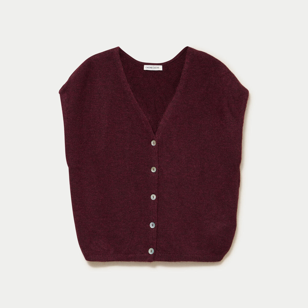 Gilet sans manches bordeaux femme