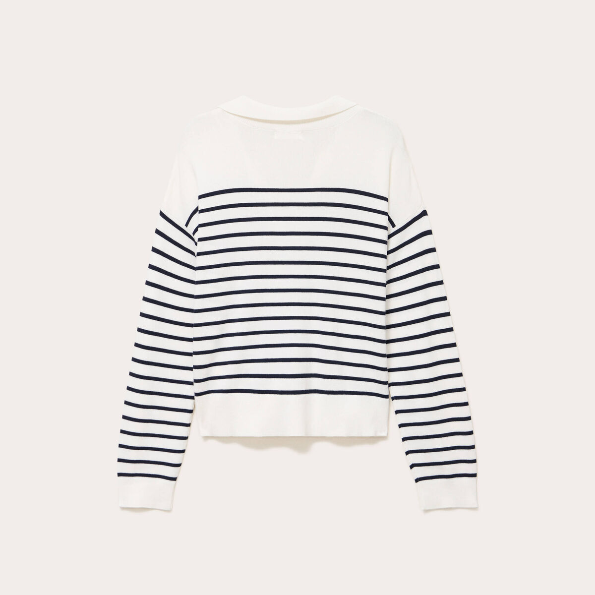 Pull fin manches longues encolure bateau bleu marine femme