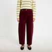 Pantalon large en velours bordeaux femme
