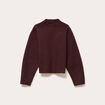 Sweat col montant rouge fonc&eacute; femme