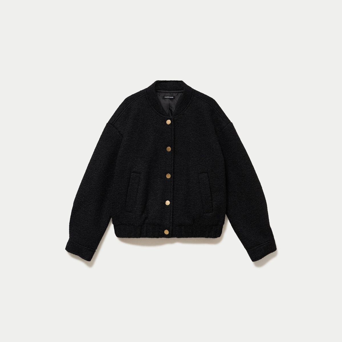 Bomber oversize manches longues noir femme