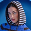 Cagoule bleu clair femme