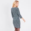 Robe moulante manches 3/4 noir femme