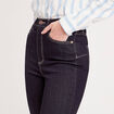 Jeans skinny taille &eacute;lastiqu&eacute;e denim brut femme