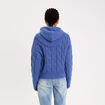 Pull 2-en-1 &agrave; capuche amovible violet femme