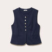 Veston sans manches bleu femme
