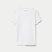 Top ajust&eacute; col rond manches courtes blanc femme