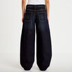 Jean coupe large denim brut femme