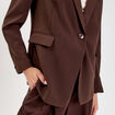 Veste esprit blazer marron fonc&eacute; femme