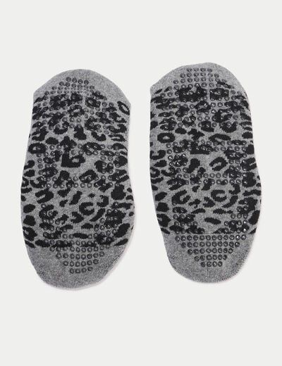 Chaussettes gris fonc&eacute; femme