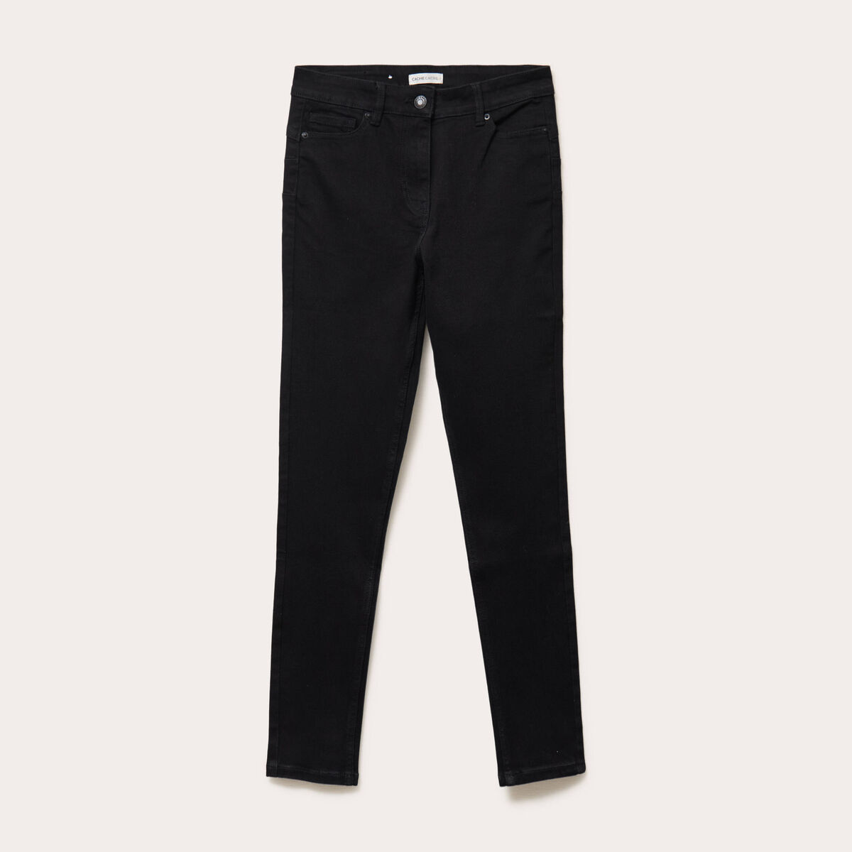 Jean skinny push-up taille standard denim noir femme