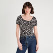 Blouse manches courtes noir femme