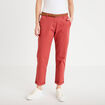 Pantalon chino 7/8&egrave;me vieux rose femme