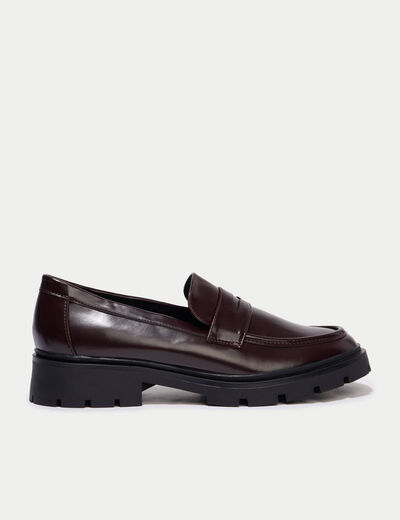 Mocassins bordeaux femme