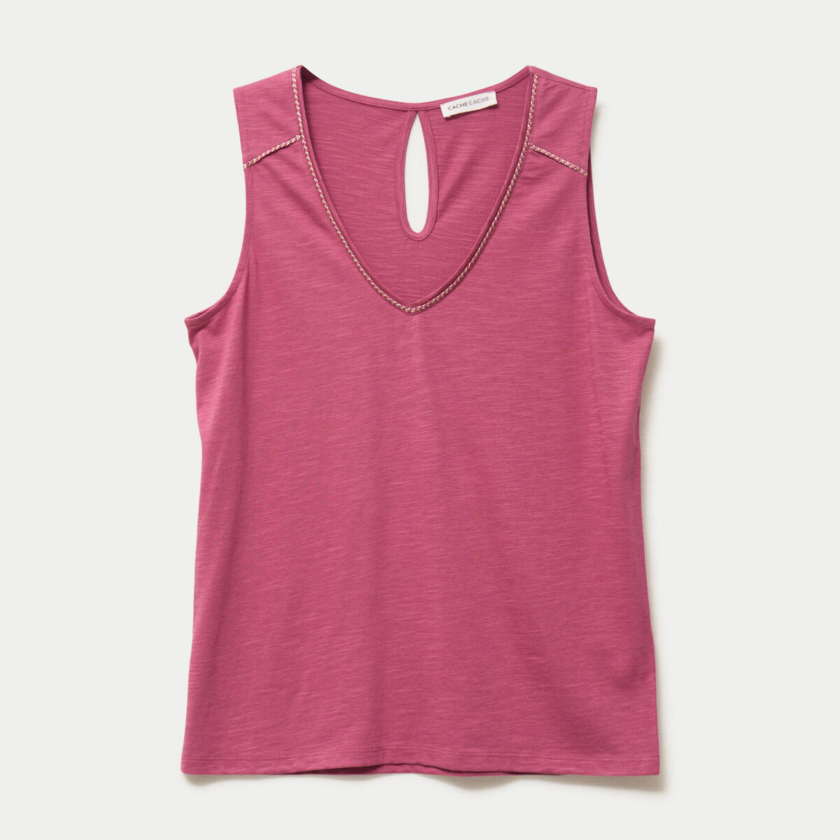 D&eacute;bardeur col v vieux rose femme