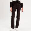 Pantalon bootcut &agrave; pont noir femme