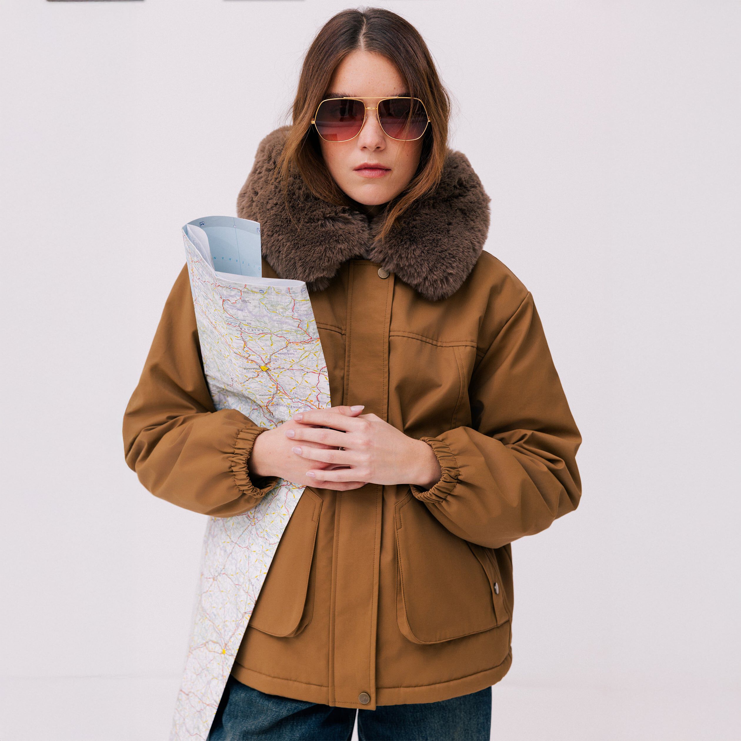 Col En Fausse Fourrure Chic Vibe - Amovible, Boutonnière Incluse - Pour Capuche Ou Col De Manteau - 8