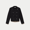 Veste ajust&eacute;e manches longues noir femme