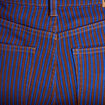 Jean wide leg ray&eacute; taille haute bleu femme