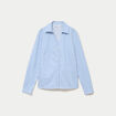 Chemise col classique bleu femme
