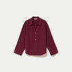 Blouse manches longues bordeaux femme