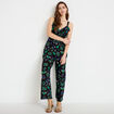 Combinaison pantalon volants noir femme