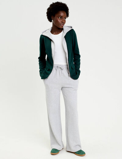 Veste blazer 2-en-1 gilet vert fonc&eacute; femme