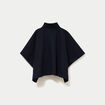 Poncho col am&eacute;ricain bleu marine femme