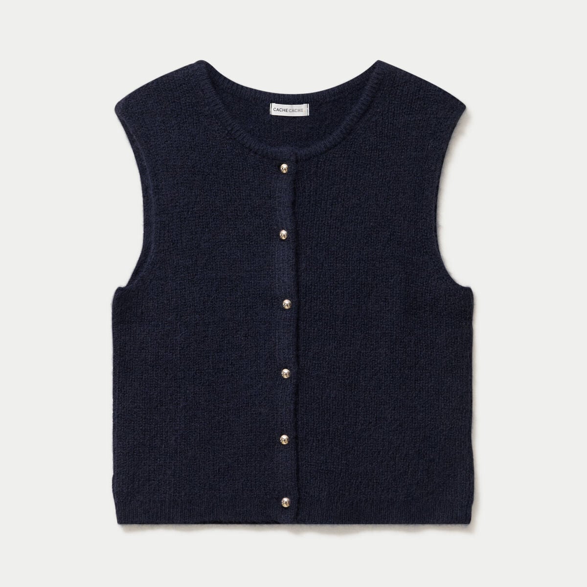 Gilet sans manches bleu marine femme
