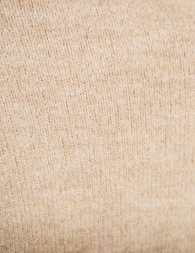 Pull manches longues beige femme