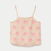 Top droit cropped col carr&eacute; bretelles rose femme